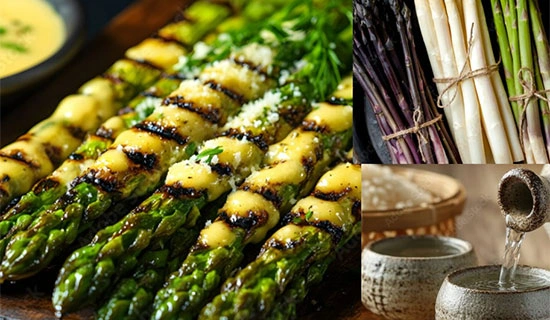 在现场厨房的道产芦笋